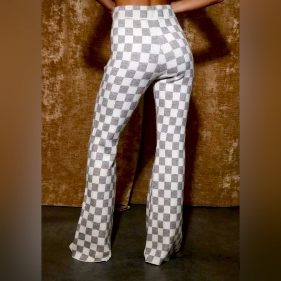 NWT 12th Tribe Clueless Grey Checkered Sweatpants. Size Large. - Picture 1 of 6